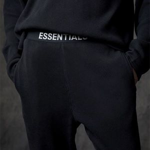 Fear of God Essentials Black Thermal Pants